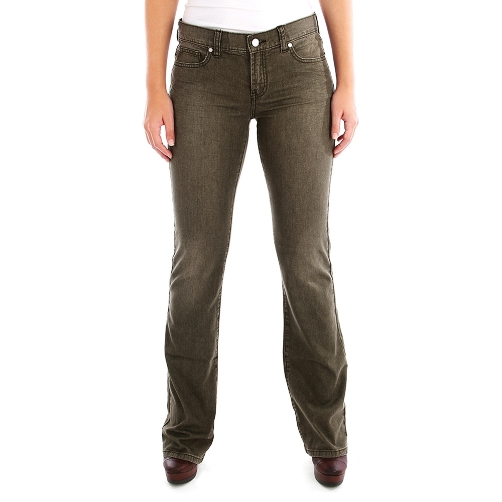Henry & Belle Womens Ideal Boot Cut Jeans Size 24 Light Moss Light Green